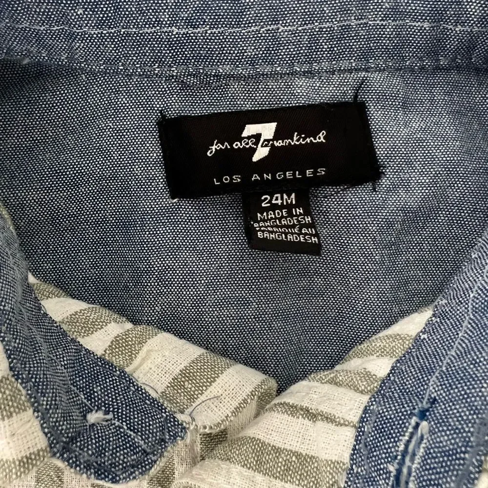 7 for all mankind boy’s short sleeve collar top 24 months